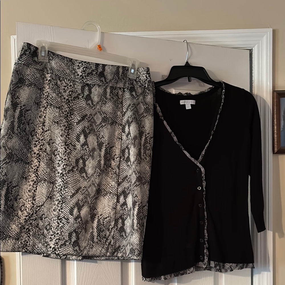 Ladies, two piece skirts set